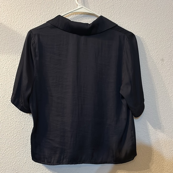 Pretty Garbage silky button down crop top size small - Picture 5 of 5